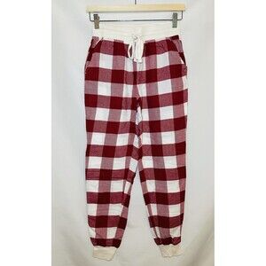 AMERICAN EAGLE  Flannel Jogger Red White PJ‎ Pajama Pants Women's XXS NWT